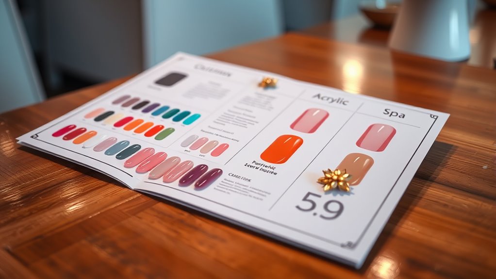 nail salon service templates